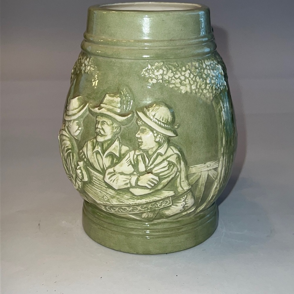 Ceramic Vintage Green Beer Mug Excellent Condition